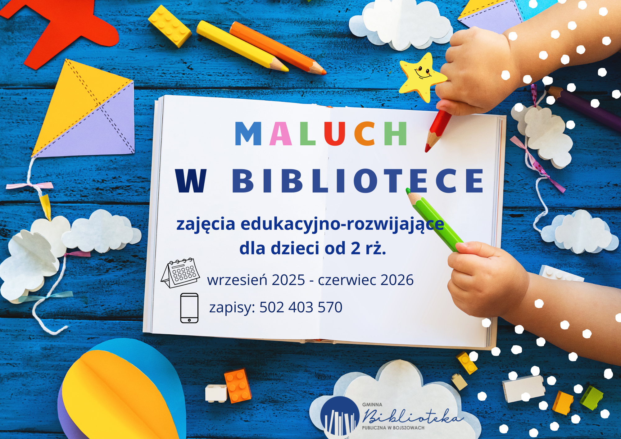 Maluch w bibliotece- zapraszamy do zapisów!