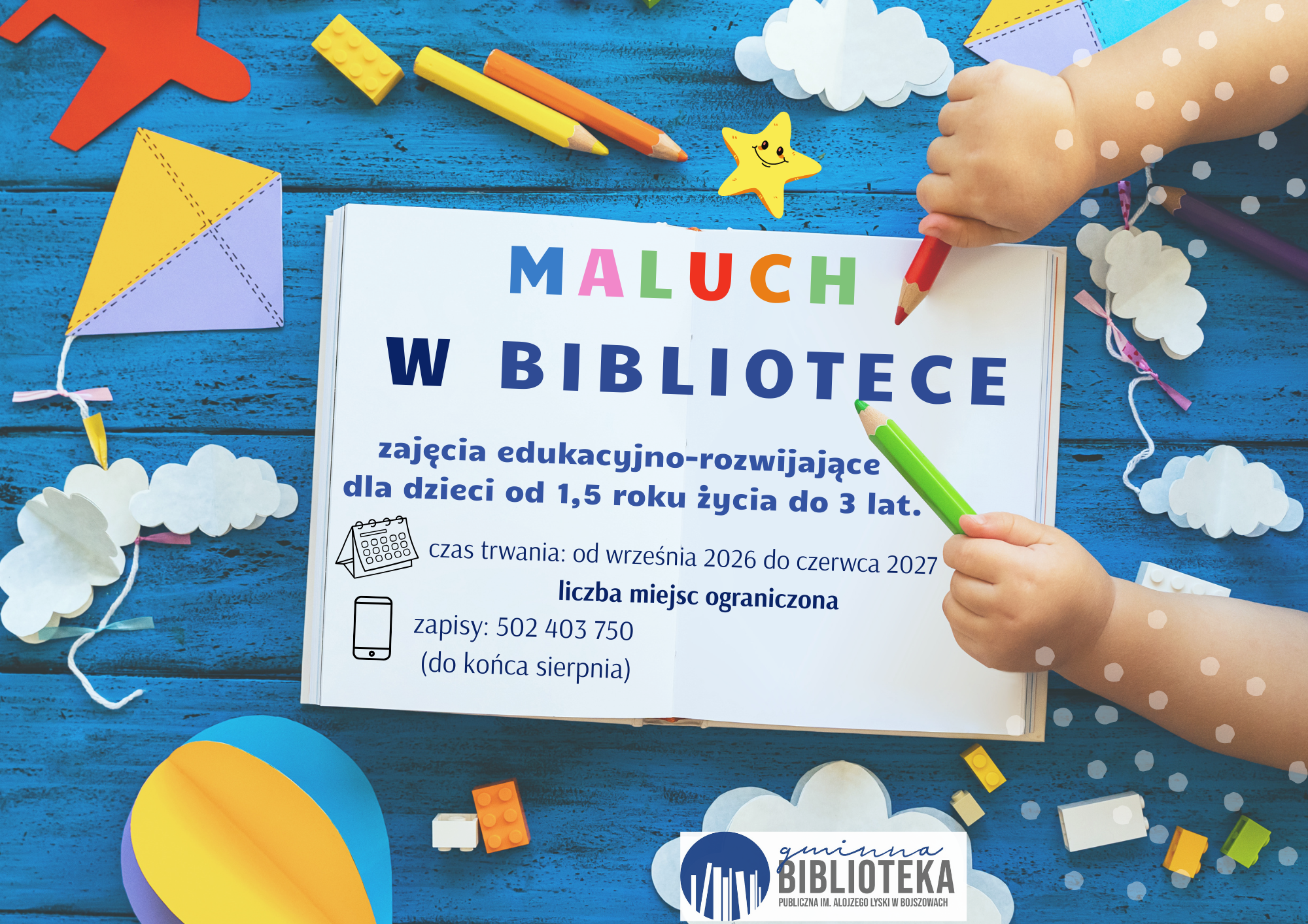 MALUCH W BIBLIOTECE – ZAPISY na zajęcia!