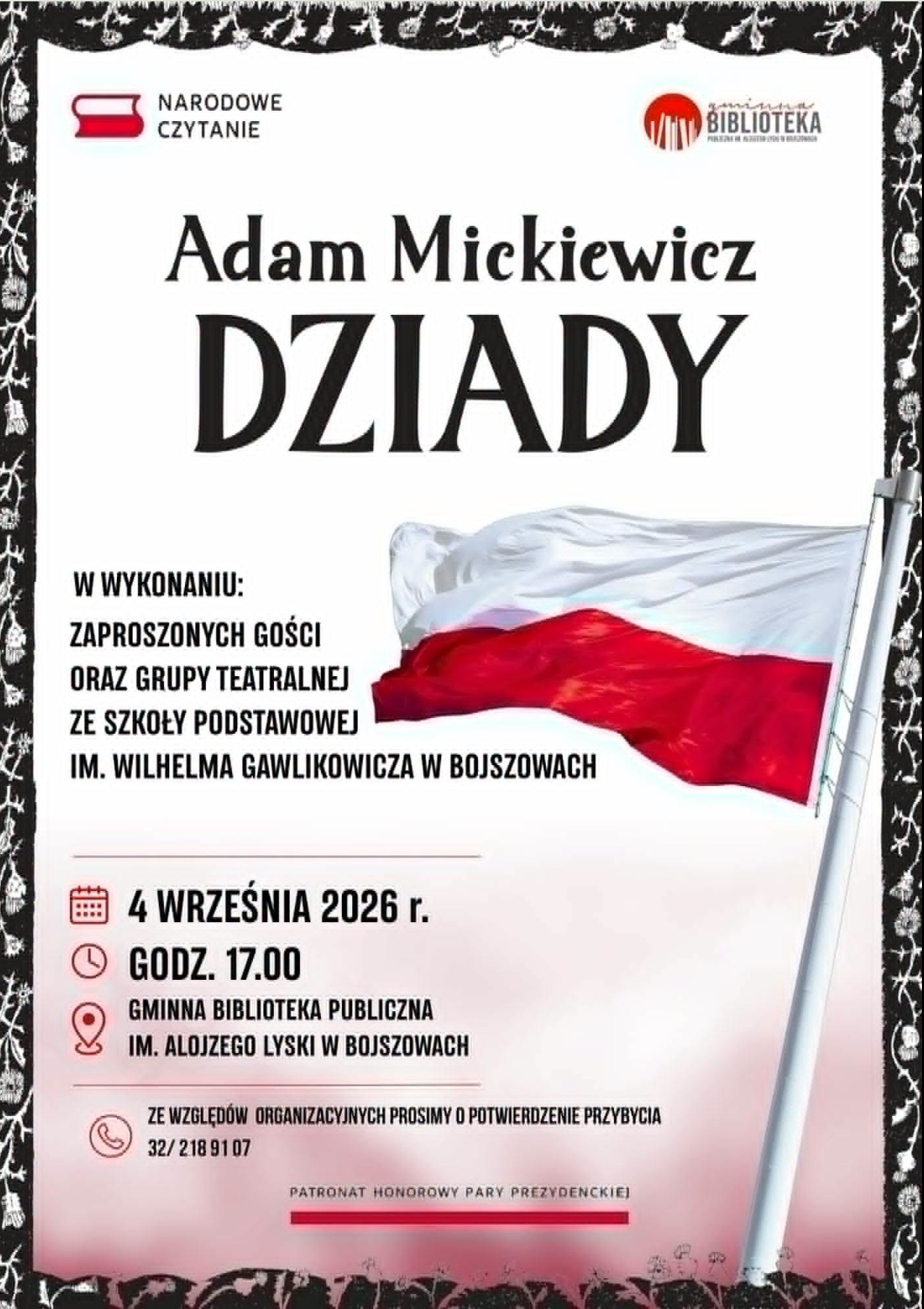 NARODOWE CZYTANIE – Zapraszamy!